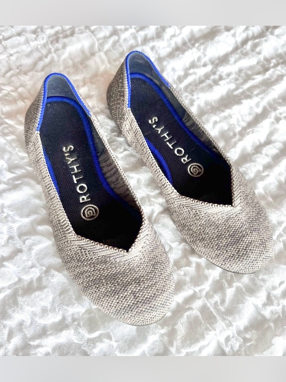 Rothy’s The Flat Heather Gray Rounded Toe Size 5.5 - Picture 2 of 8